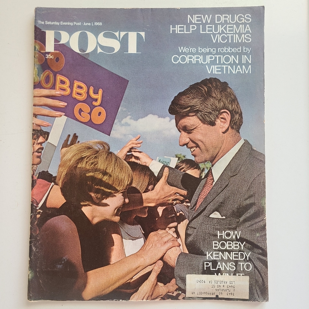 The Saturday Evening  Post 1968 June 1 New Drug's Help Leukemia Victims Kennedy